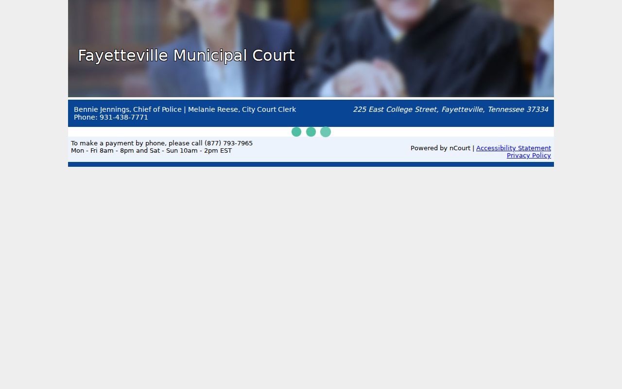 Fayetteville municipal warrant record route through the city court