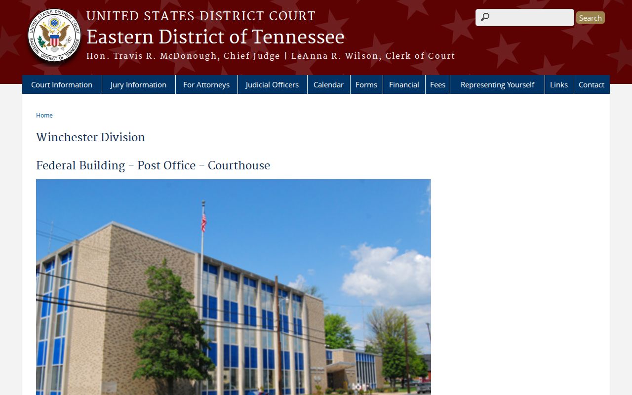 Lincoln County federal warrant routing to the Eastern District of Tennessee Winchester Division