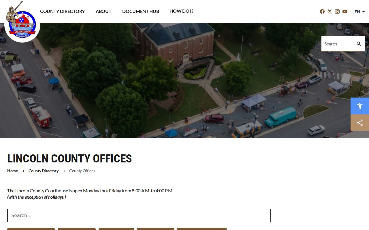 Lincoln County warrant inquiry routed through the county court clerk directory